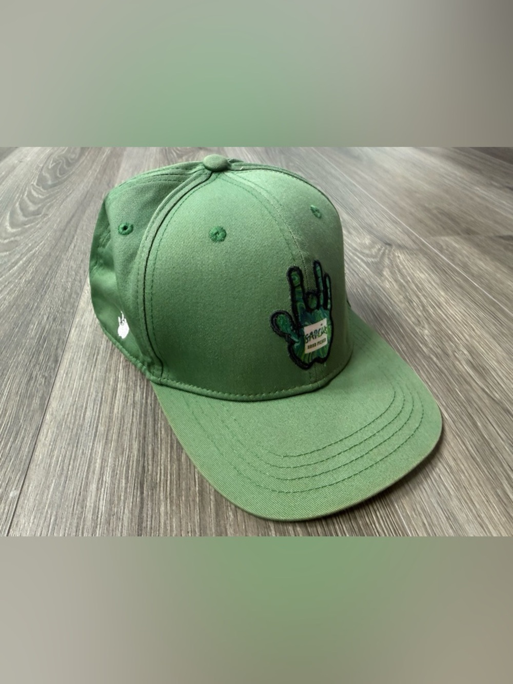 Garcia Hand Picked Flat Brim Snapback Hat Cap Cannabis 420 Dispensary Silk Lined - Picture 2 of 7